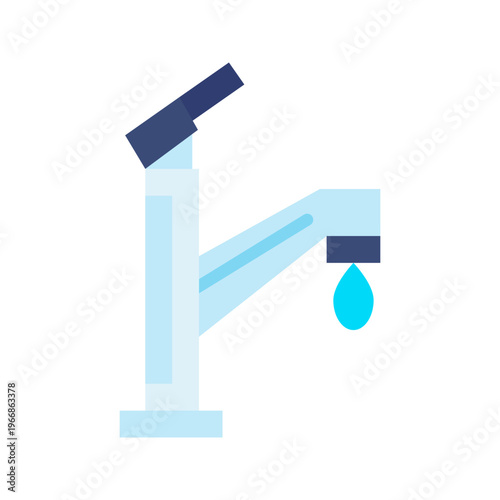 Water Saving Tapicon vector image. Suitable for mobile apps, web apps and print media.