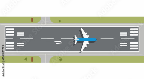 Airplane on an airport runway