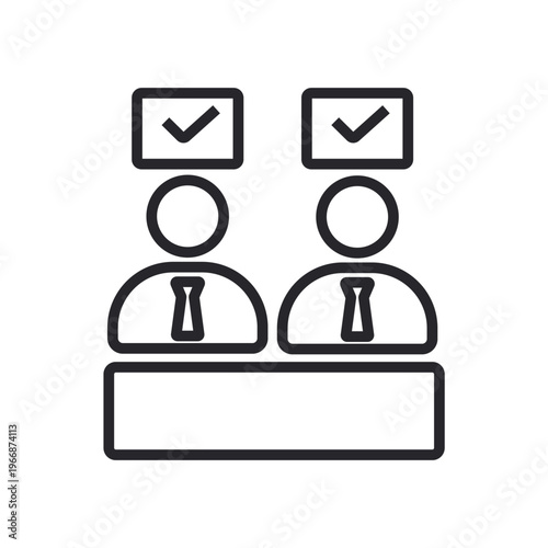 candidate icons outline and Flat Style,transparent background