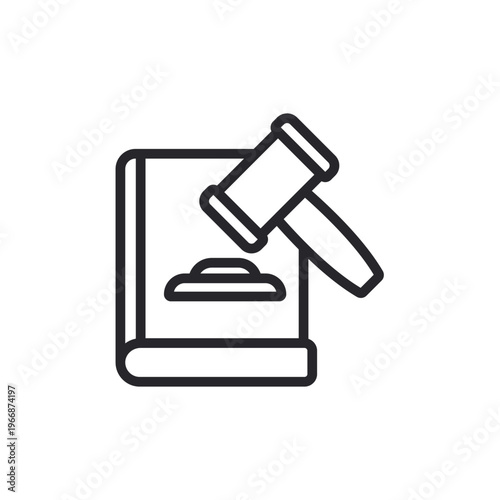 law icons outline and Flat Style,transparent background