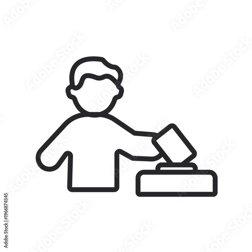 election icons outline and Flat Style,transparent background