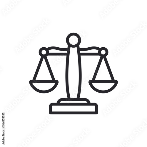 justice icons outline and Flat Style,transparent background