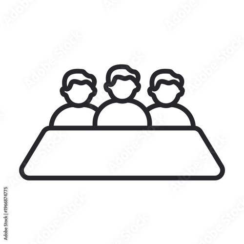conference icons outline and Flat Style,transparent background