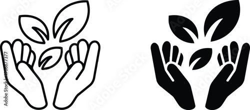 Hands cradling leaves a symbol of growth and environmental care