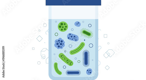 Microscopic Organisms in a Test Tube: Bacteria, Germs, and Cells in Science Research