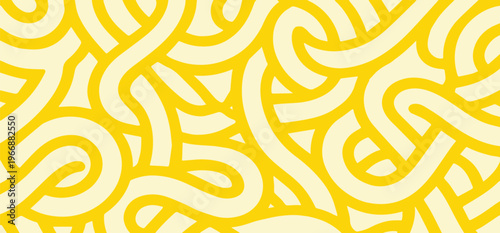 Tableau sur toile Minimal noodles lines build a pasta pattern, repeating shape and smooth food texture, where noodles and pasta create a clean visual rhythm