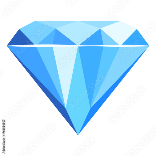 Diamond vector image. A realistic image of a crystal gemstone for your design. An element of luxury and wealth for a jewelry store.