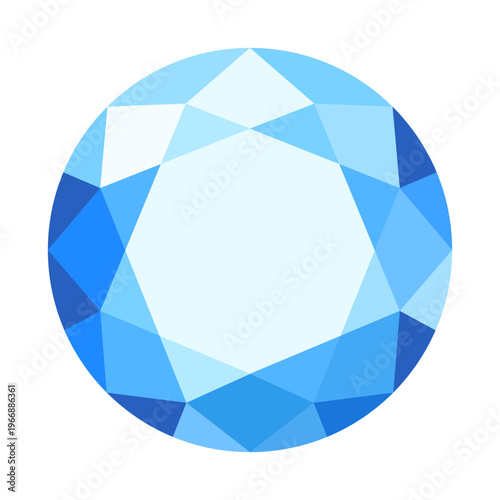 Diamond vector image. A realistic image of a crystal gemstone for your design. An element of luxury and wealth for a jewelry store.