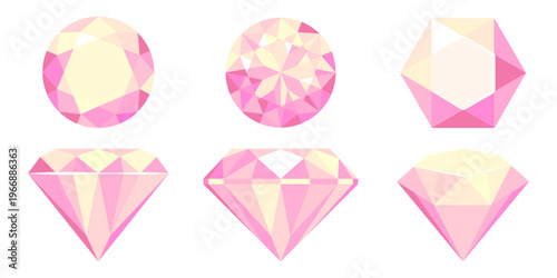 Diamond vector image. A realistic image of a crystal gemstone for your design. An element of luxury and wealth for a jewelry store.