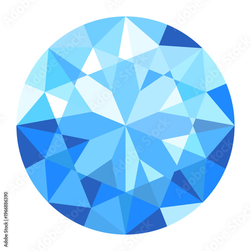 Diamond vector image. A realistic image of a crystal gemstone for your design. An element of luxury and wealth for a jewelry store.