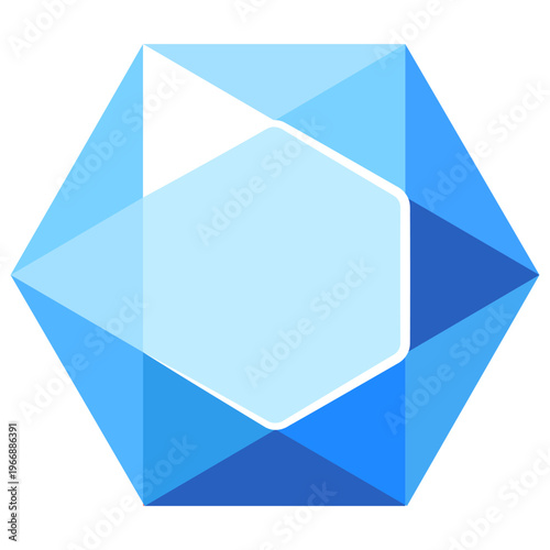 Diamond vector image. A realistic image of a crystal gemstone for your design. An element of luxury and wealth for a jewelry store.