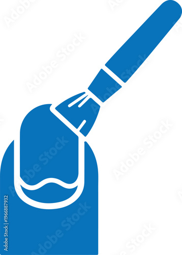 Nail polish bottle and brush for beauty cosmetic and manicure application