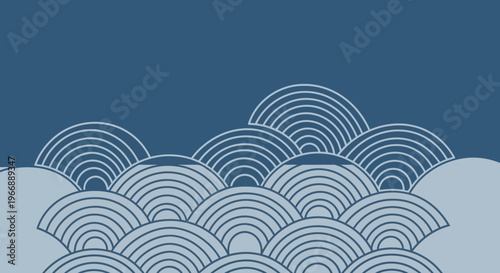 Traditional Japanese Wave Pattern Background