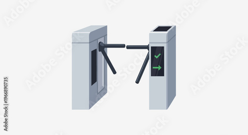 Modern Tripod Turnstile Gate with Access Control System