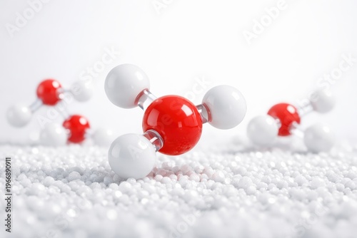 Molecular Marvel: A close-up shot of atom structures, showcasing a world of scientific innovation, and precise detail.