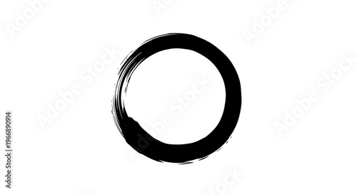 Enso Zen Circle Brush Stroke Symbol