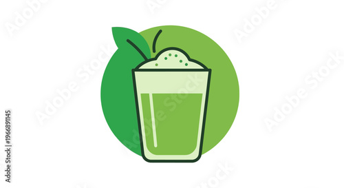 Green Smoothie or Matcha Tea Icon