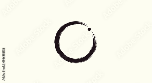 Minimalist Zen Enso Circle Brush Stroke Symbol