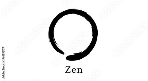 Zen Enso Circle Brush Stroke Symbol