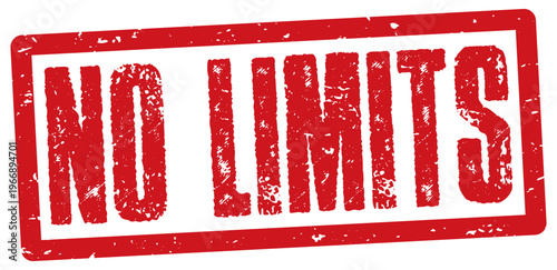 No limits red rubber stamp