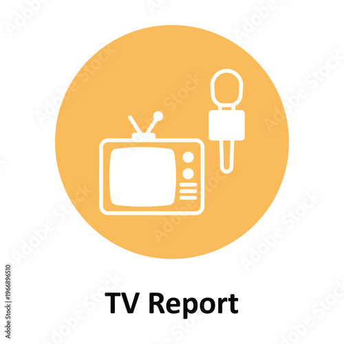 TV Report Vector icon which can easily modify or edit