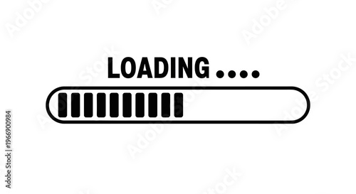 A loading bar with progress indicator on a clean white background
