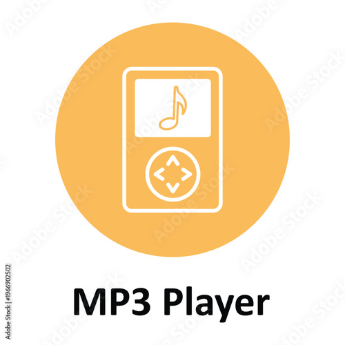 MP3 Player Vector icon which can easily modify or edit