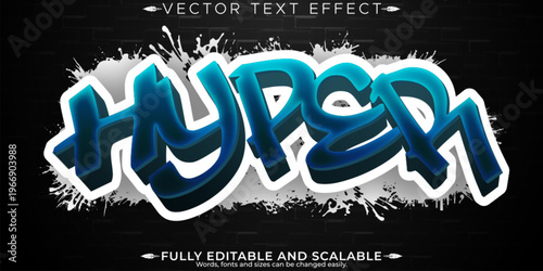 Graffiti text effect, editable spray and street text style