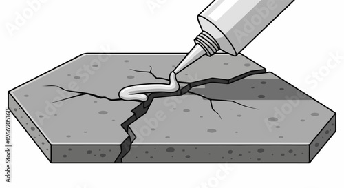 Applying sealant to repair cracked stone slab