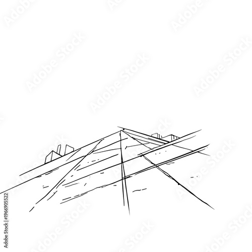 Monolithic Concrete Grid Pattern in Brutalist Architecture