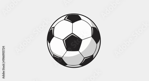 Classic black and white soccer ball with pentagonal and hexagonal panels