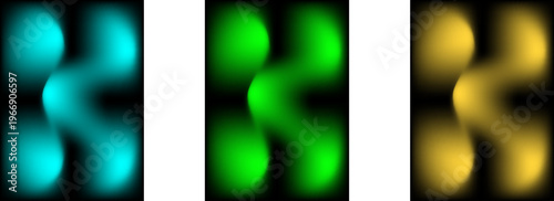 Green fluorescent microscopy image of rod-shaped bacterial cells in a cluster. Vector