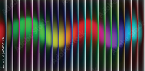 Futuristic Rainbow Signal Wave Background with Vertical Motion Bars and Vibrant Gradient Light Distortion on Black, Abstract Digital Data Stream and Tech Spectrum Concept for Modern Design