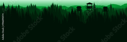 Environmental corporate communication banner green woodland