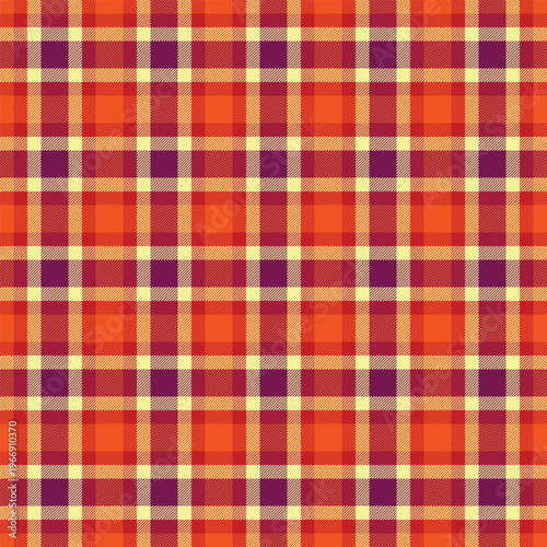 Uk pattern vector check, sixties seamless fabric tartan. Scrapbook background texture textile plaid in yellow and red colors.