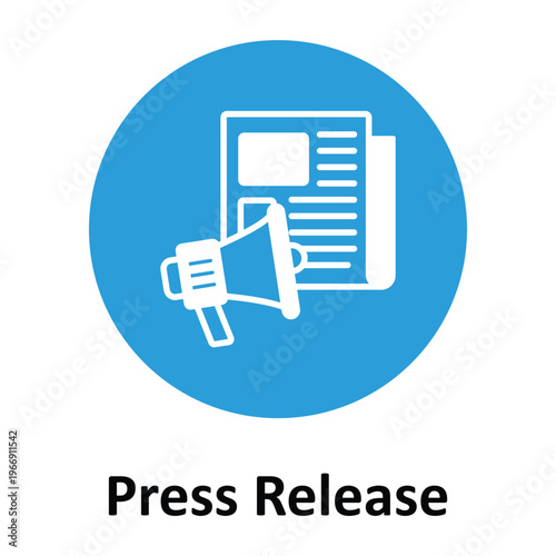 Press Release Vector icon which can easily modify or edit
