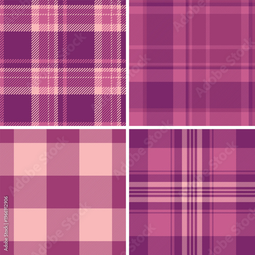 Plaid bundle designed for flannel shirts. The pack includes coordinated tartan patterns ready for textile printing. Vector files ensure perfect scaling.