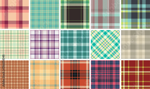 Retro classic plaid seamless pattern. Scalable vector tartan background designed for fabric prints, apparel design, stationery, and digital or print media.