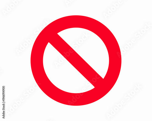 prohibition sign,