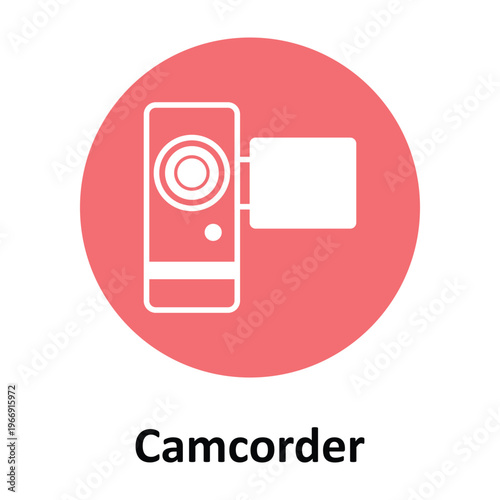 Camcorder Vector icon which can easily modify or edit