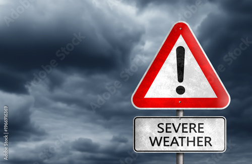 Severe Weather warning sign