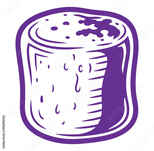 illustration of a cold soda can with condensation droplets on surface