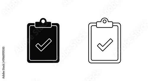 clipboard icons with check marks on them Vector