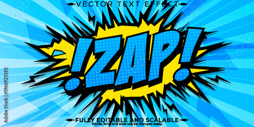 Comic book text effect, editable cartoon and boom text style