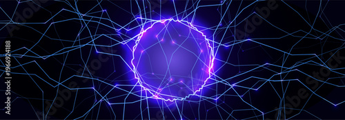 Artificial intelligence neural network web background, glowing neurone tree lines BG for science presentation, medical research, neurology AI forum. Neural networks backgrounds. Vector illustration