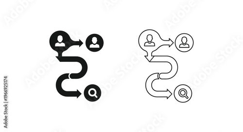 icons representing communication and information exchange between people Vector
