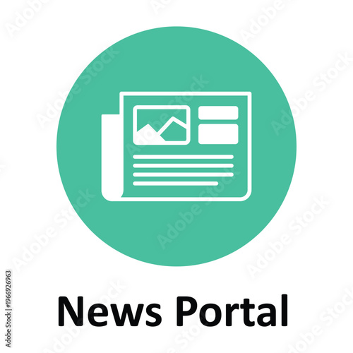 News Portal Vector icon which can easily modify or edit