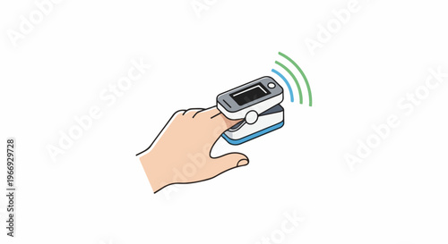 Finger clip pulse oximeter measuring oxygen saturation and pulse rate