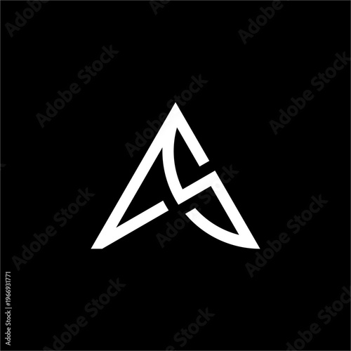 Futuristic logo merging S and A with sleek, bold and unique geometric interlocking line work.