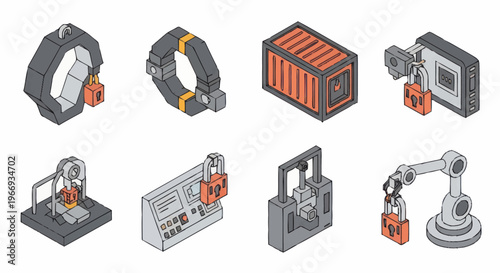 Industrial Security Locks and Safety Devices Collection.